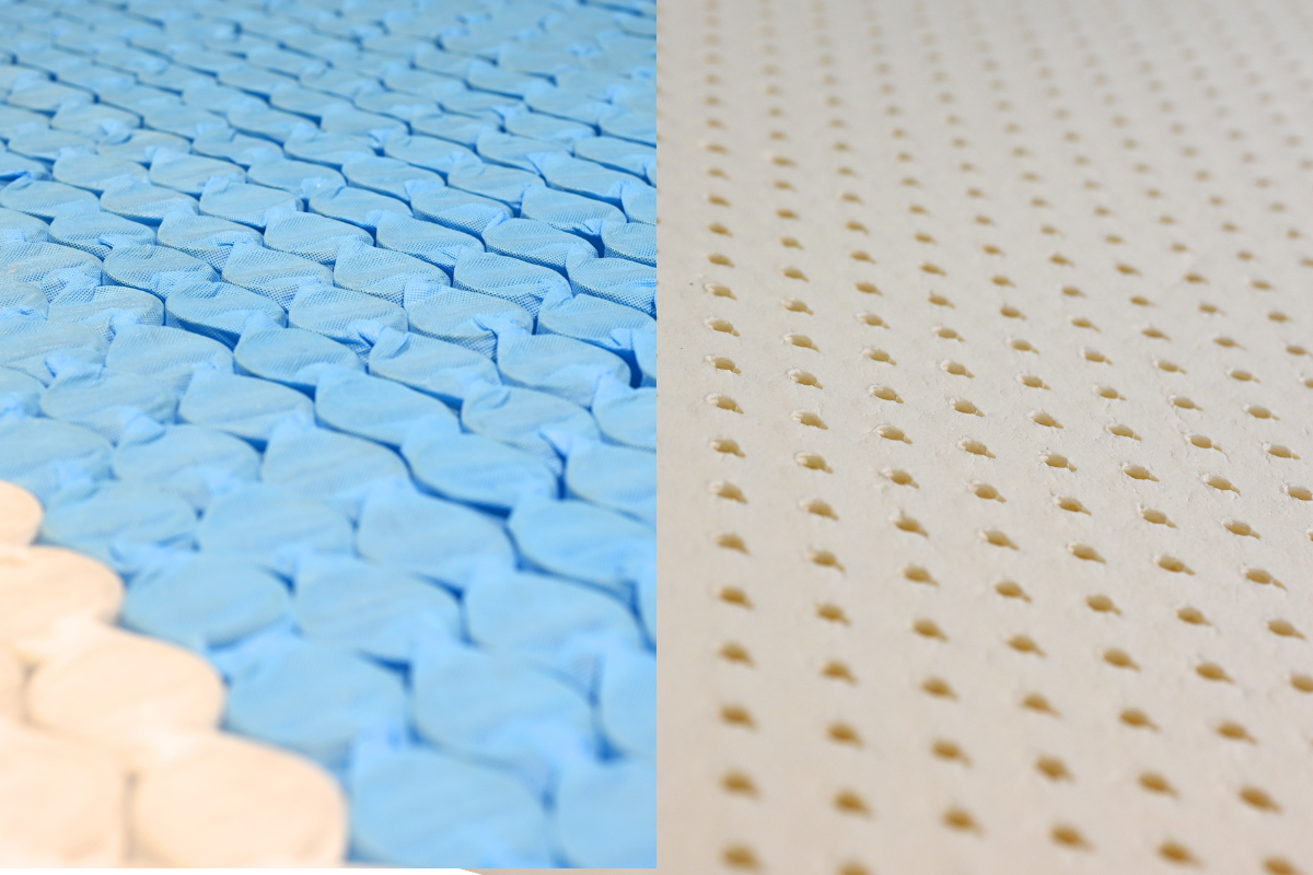 Durable materials inside an Ausbeds mattress: Latex and quality pocket springs
